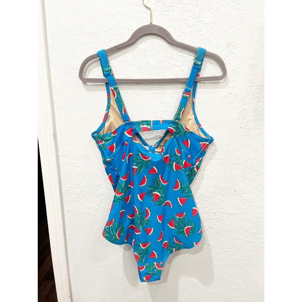Old Navy Tropical Watermelon One Piece Swimsuit Size 1X Whimsical Summer Beach - Picture 7 of 9
